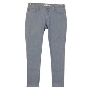 nwot LEVIS 524 Jeans Women W31 L32 Stripe Blue White Y2K”Too Superlow” Stretch